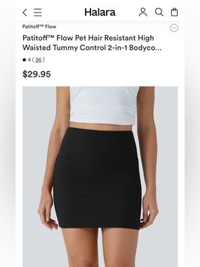 HALARA Black Stretch Pencil Skirt with Built in Underwear